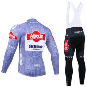 Cykeltøj Langærmet + Bib Cykelbukser 2024 Alpecin Deceuninck